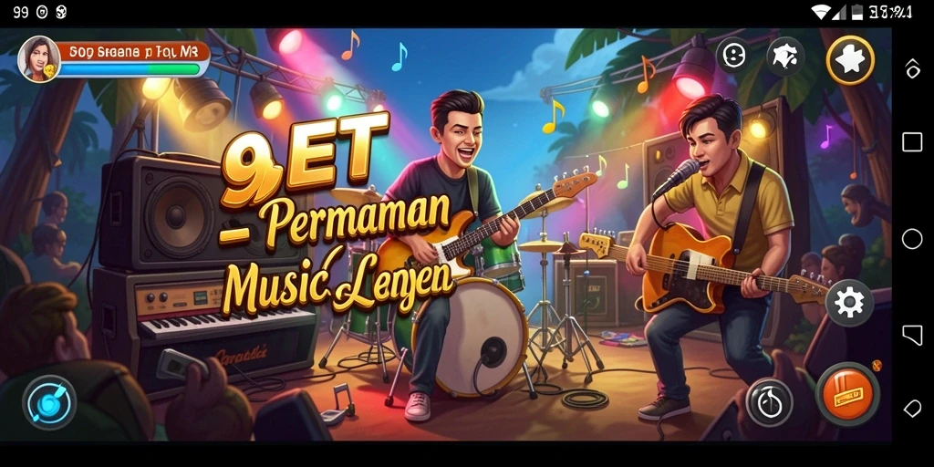 Gameplay menampilkan interaksi musik yang seru dan menyenangkan.