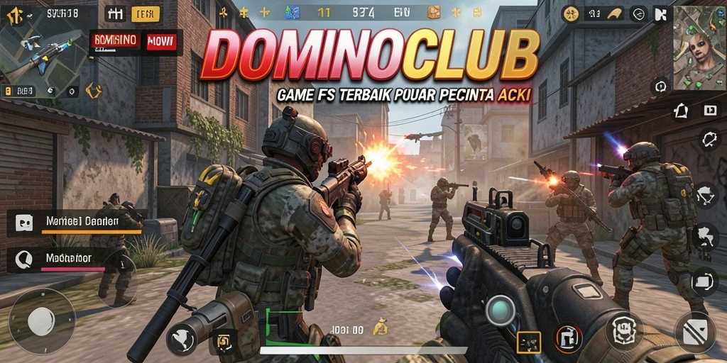 Tangkapan layar yang menunjukkan aksi panas dalam permainan FPS.
