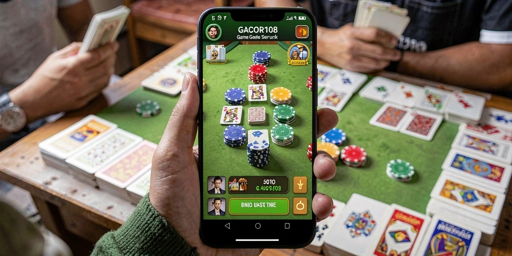 Tampilan gameplay seru dalam permainan Gaple GACOR108.