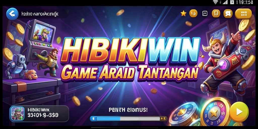 Screenshot HIBIKIWIN memperlihatkan gameplay arcade yang seru.