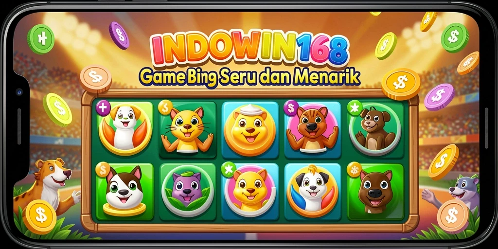 Tampilan menarik gameplay Bingo di INDOWIN168.