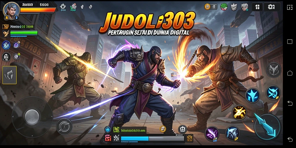 Gameplay JUDOL303 yang penuh aksi dengan pertarungan mendebarkan.
