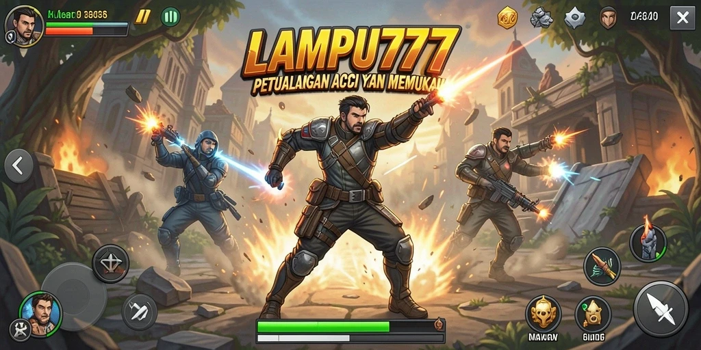 Tampilan menarik dari aksi mendebarkan di LAMPU777.