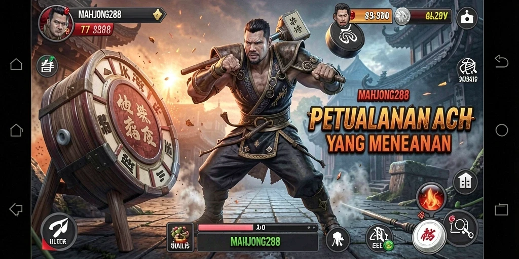 Tampilan tangkapan layar menampilkan aksi seru dalam MAHJONG288.