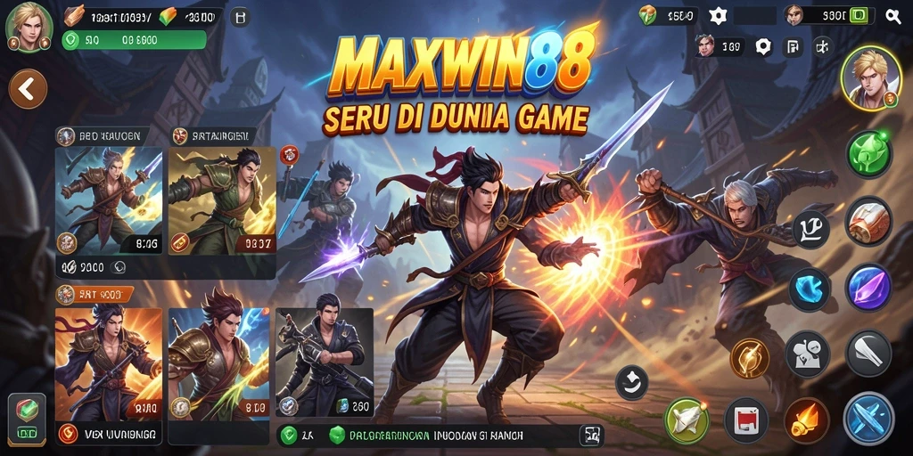 Screenshot gameplay <strong>MAXWIN88</strong> menunjukkan aksi pertarungan yang seru.