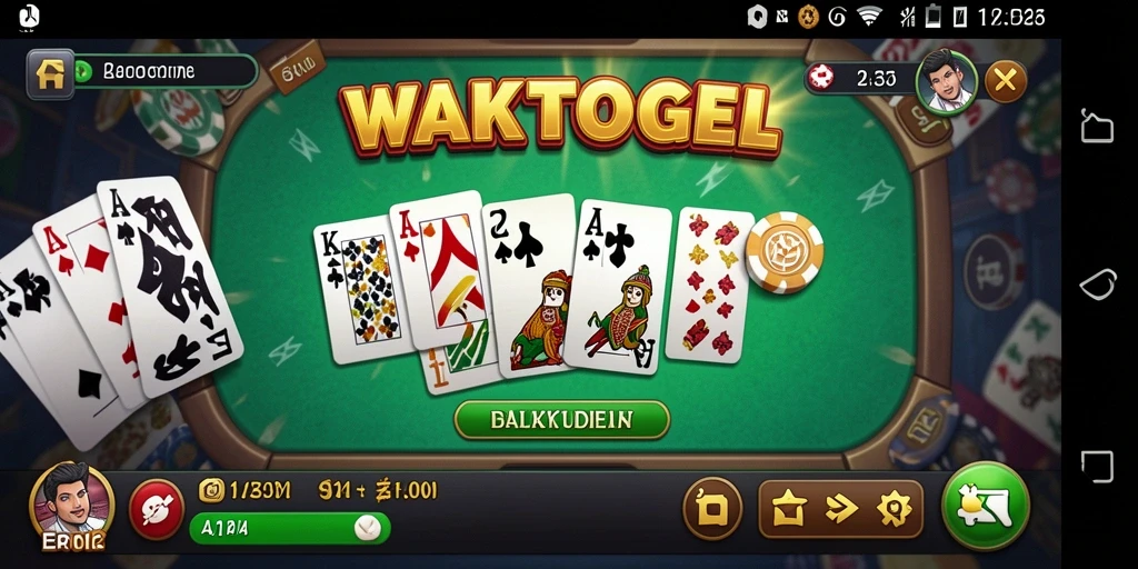 Tangkapan layar WAKTOGEL menampilkan gameplay seru permainan Domino.